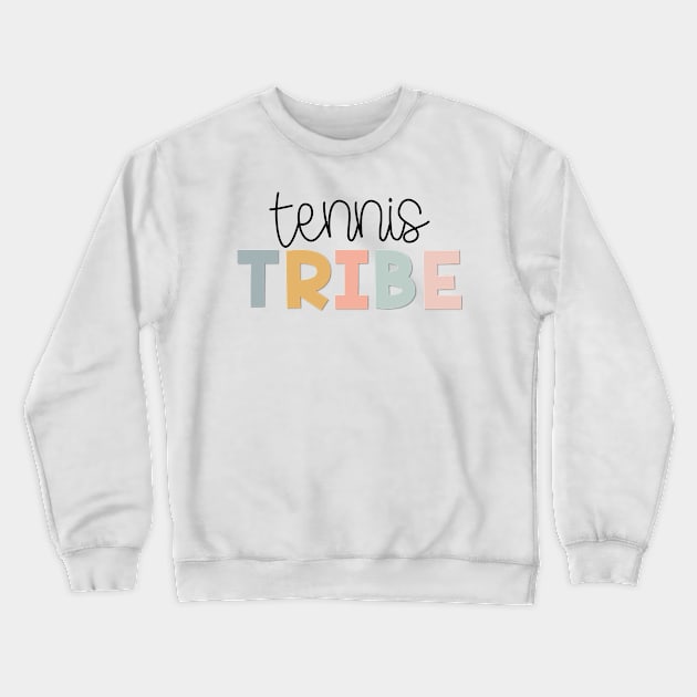 Tennis Tribe Muted Pastels Crewneck Sweatshirt by broadwaygurl18